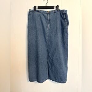 Vintage Maxi Denim Skirt